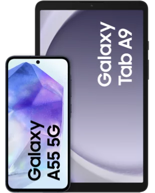 Samsung Galaxy A55 5G mit Samsung Galaxy Tab A9 mit Vertrag